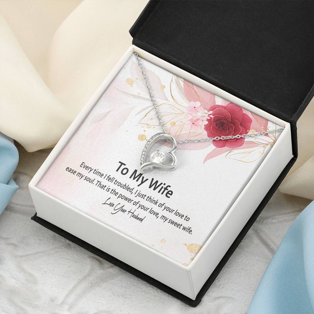To My Wife-Best Jewelry Gift For Wife Gifts For Wife Forever Love Necklace
