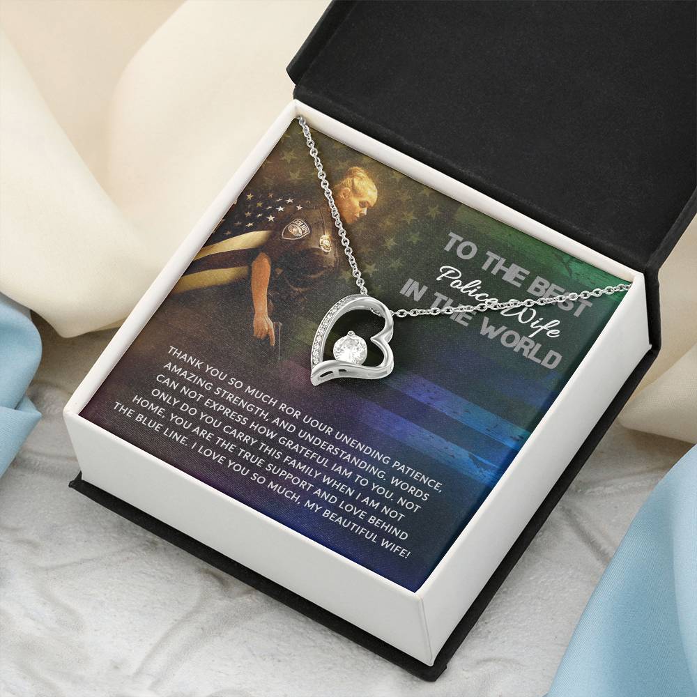 Best Police Wife Forever Love Necklace