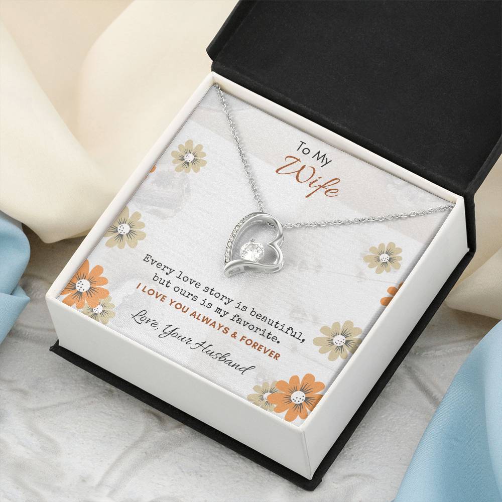 To My Wife Love Your Husband - Last Everything Necklace - To My Wife Necklace Anniversary Forever Love Necklace