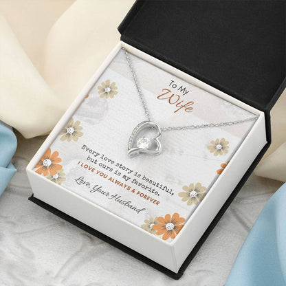 To My Wife Love Your Husband - Last Everything Necklace - To My Wife Necklace Anniversary Forever Love Necklace