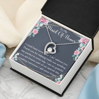 Forever Love Necklace Maid Of Honor Giftpersonalized Thank You For Being My Maid Of Honor Necklace Maid Of Honor Thank You Gift From Forever Love Necklace