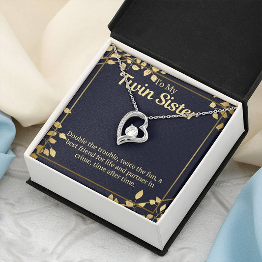 Twin Sister Gift Necklace Forever Love Necklace
