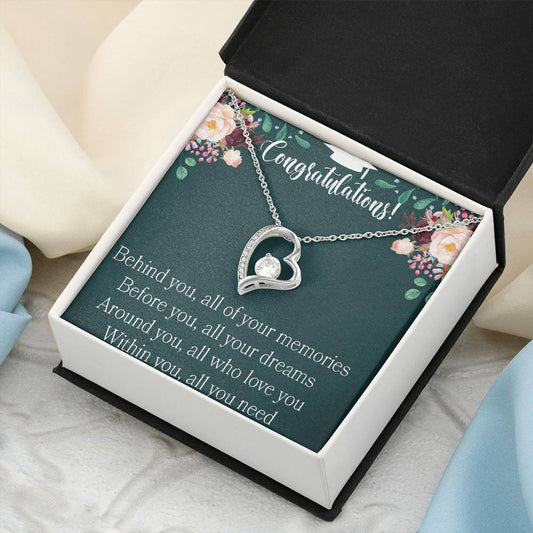 Congratulations Graduate On Your Degree New Chapter In Life Journey Hotter By One Degree Graduation Forever Love Necklace