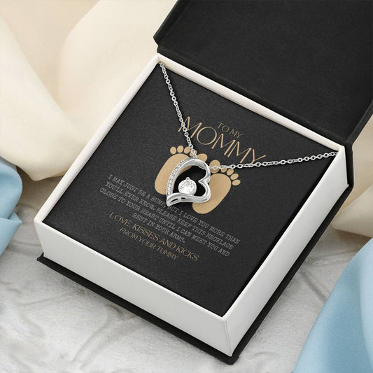 Baby shower gift New Mommy Necklace Pregnant Wife Gift To My Mommy I May Just Be A Bump But I Love You More Than You Ever Know