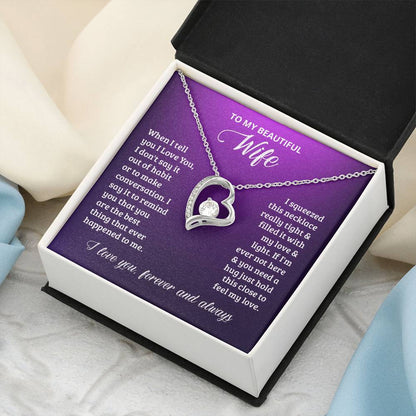 To My Wife I Love You Forever And Always Forever Love Necklace