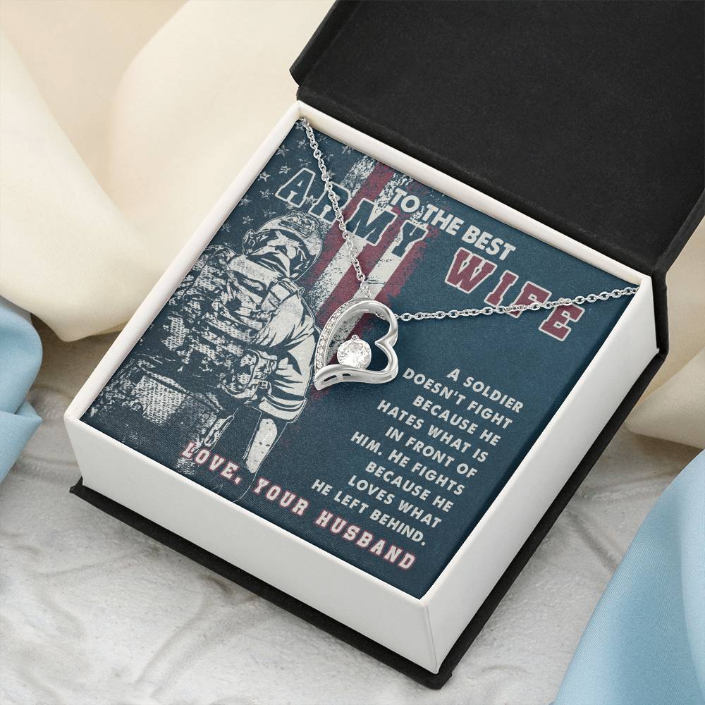 Forever Love Necklace - To The Best Army Wife Forever Love Necklace