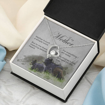 Forever Love Mother's Day Necklace With Message Card Forever Love Necklace