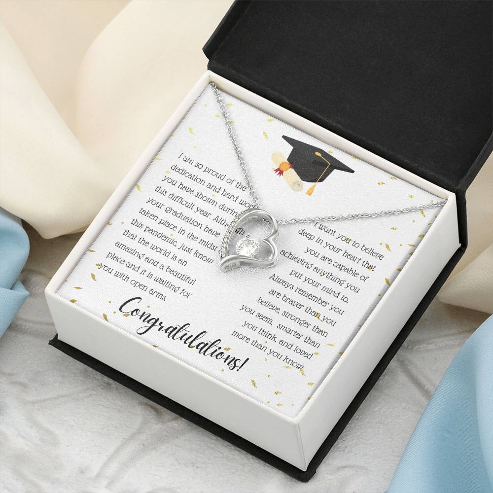 Congratulations I Am So Proud Of You Birthstone Necklace - Graduation Gift Necklace Graduation Gift For Her College Graduation Forever Love Necklace