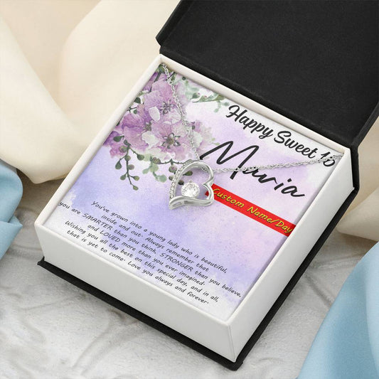 Customize Birthday Necklace Birthday Necklace For Girlfriend Birthday Necklace Pendant Customize Sweet 16 Necklace 16th Forever Love Necklace