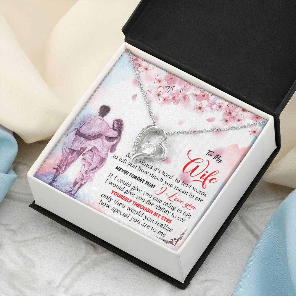 To Wife From Husband Gift Wedding Day Gift For Bride From Groom Anniversary Gift For Wife Necklace For Wife Gift To Wife From Husband Anniversary Forever Love Necklace