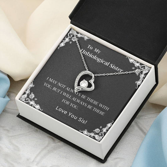 Unbiological Sister Friends Forever Heart Necklace Forever Love Necklace