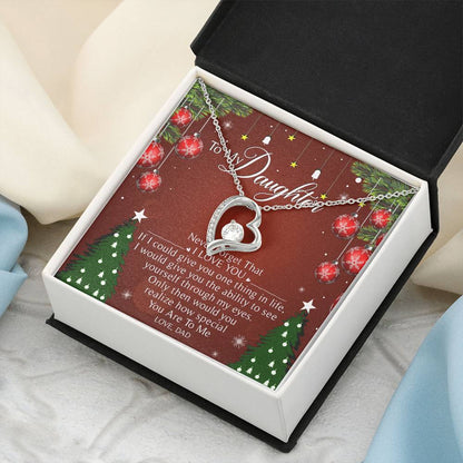 Father To Daughter Gift Gift For Daughter From Dad Daughter Father Necklace Daughter Gift From Dad To My Daughter Daughters Birthday Forever Love Necklace