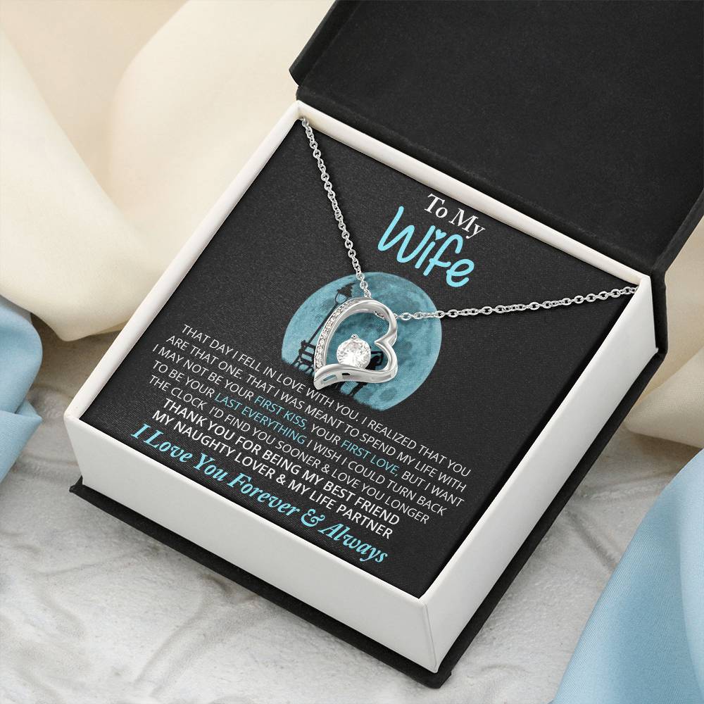 To My Wife Necklace Fishing Necklace Fisherman Wife Gifts Wife Birthday Gift Fishing Partner Present Fishing Gift Ideas To Forever Love Necklace