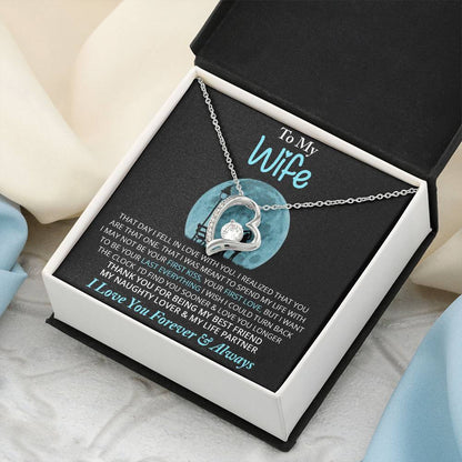 To My Wife Necklace Fishing Necklace Fisherman Wife Gifts Wife Birthday Gift Fishing Partner Present Fishing Gift Ideas To Forever Love Necklace