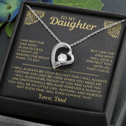 You Will Always Be My Little Girl - Necklace For Daughter From Dad Forever Love Necklace