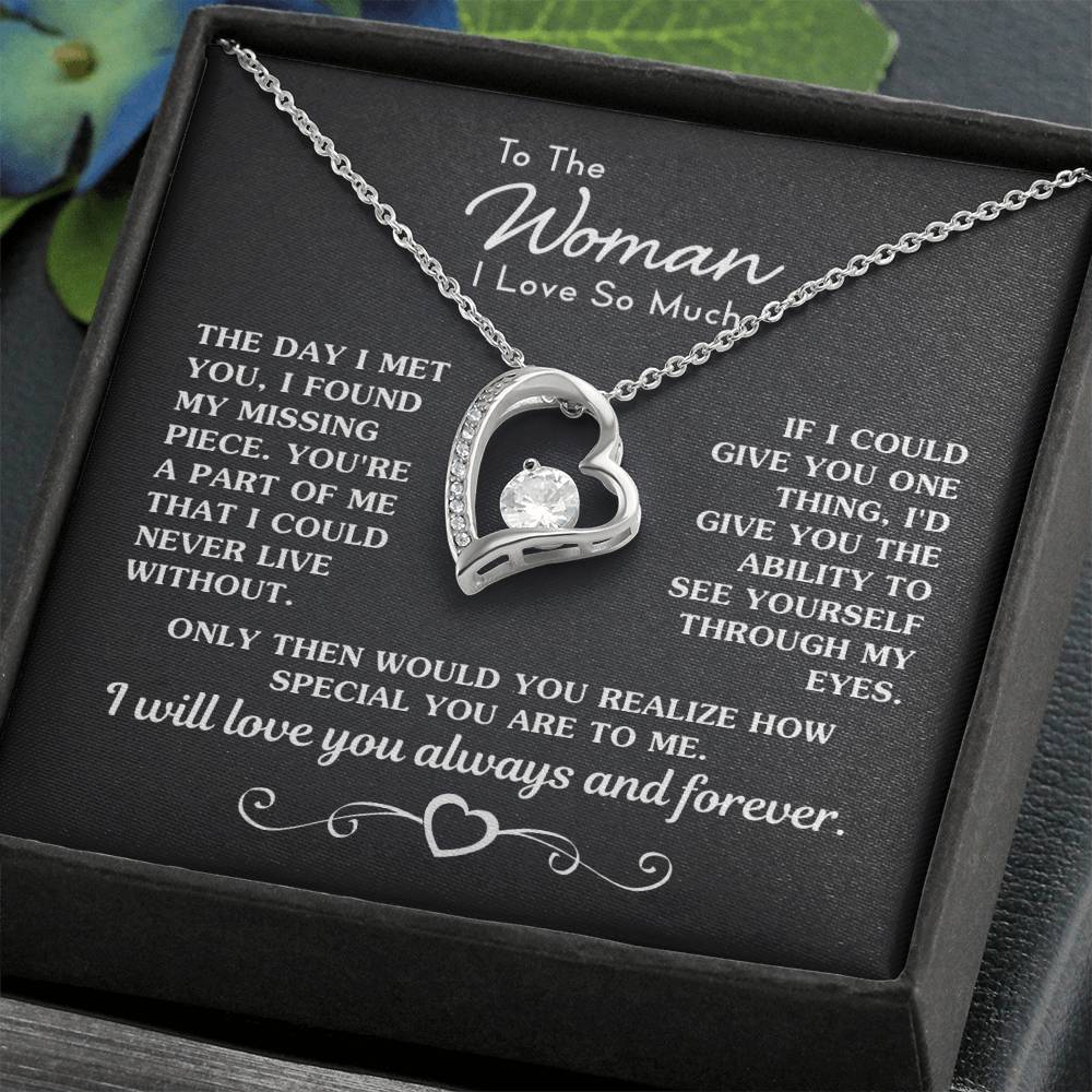 To The Woman I Love My Missing Piece Necklace Forever Love Necklace