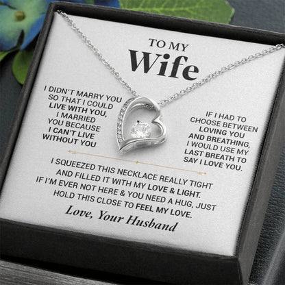 To My Wife Necklace, Christmas Gift For Wife, Christmas Gifts For Her, Wife Gift Forever Love Necklace