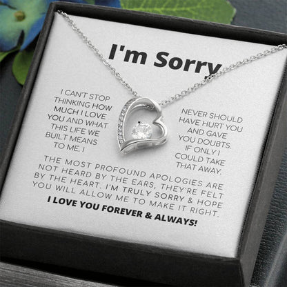 Apology Gift For Her - I'M Truly Sorry - Forever Love Necklace Forever Love Necklace