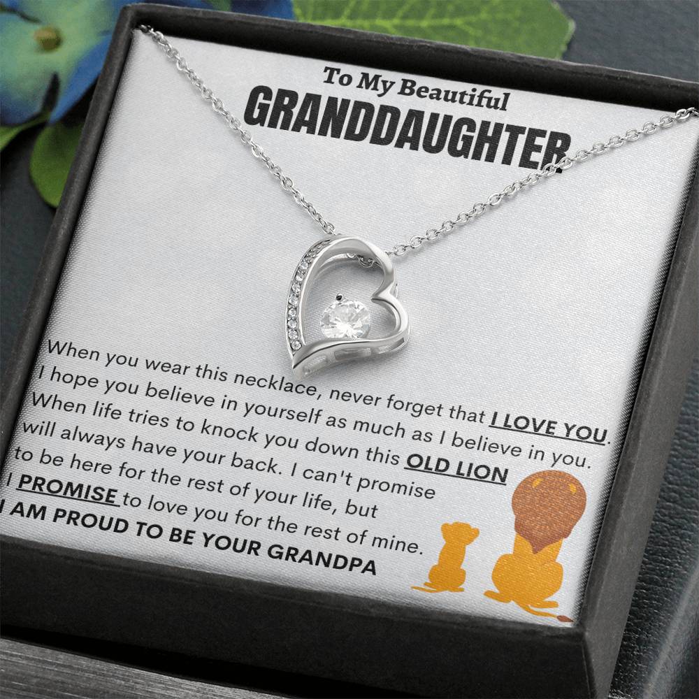 Gift For Granddaughter From Grandpa Forever Love Necklace