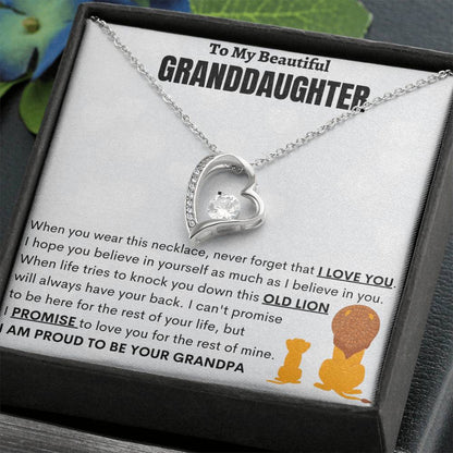 Gift For Granddaughter From Grandpa Forever Love Necklace