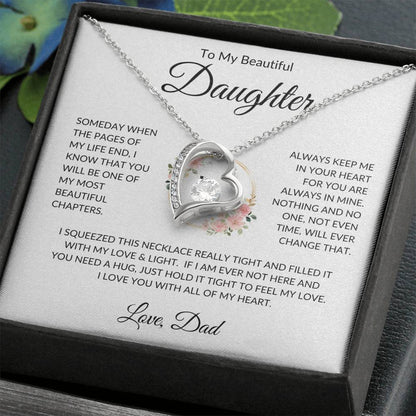 Daughter Love Dad Most Beautiful Chapters  Forever Love Necklace Forever Love Necklace
