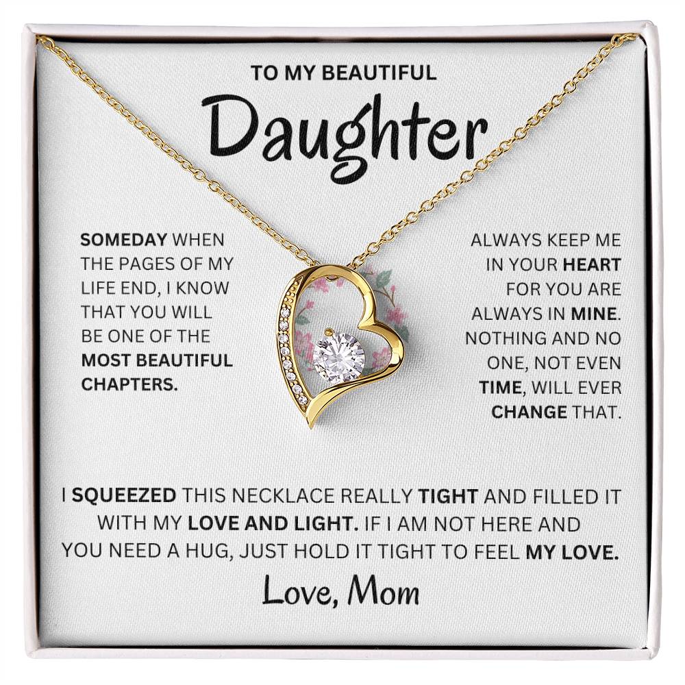 Always Keep Me In Your Heart - Necklace For Daughter Forever Love Necklace