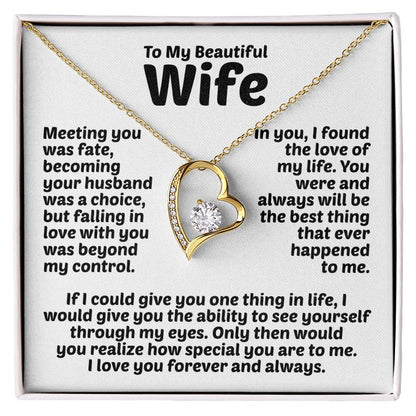 Wife Necklace Forever Love Forever Love Necklace