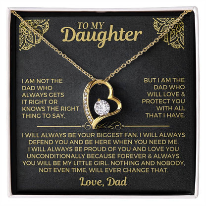 You Will Always Be My Little Girl - Necklace For Daughter From Dad Forever Love Necklace