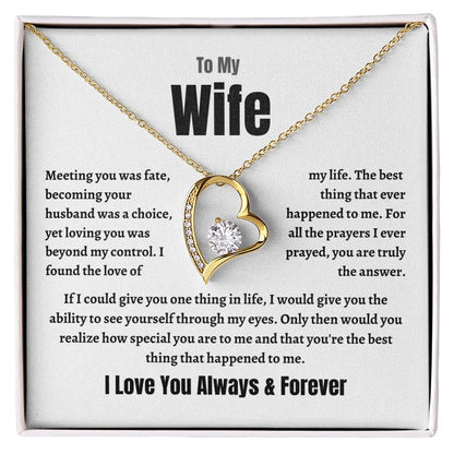 Wife Forever Love Necklace  Meeting  You Was Fate   Perfect Gift For Her! Forever Love Necklace