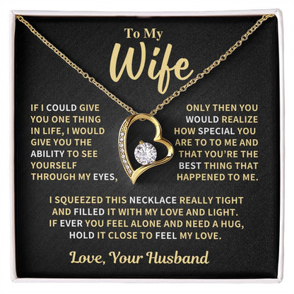 Wife Gift, Love And Light Forever Love Necklace Forever Love Necklace