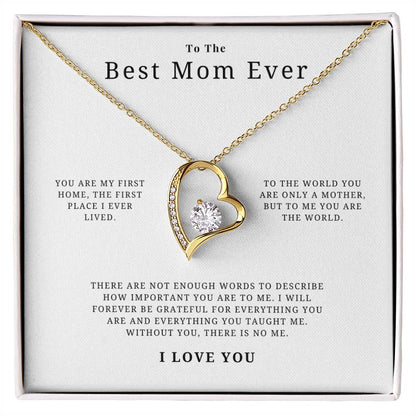 Best Mom Ever Necklace Forever Love Necklace