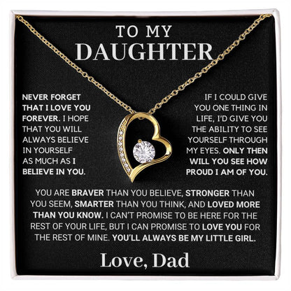 Gift For Daughter Only Then Will You See Forever Love Necklace