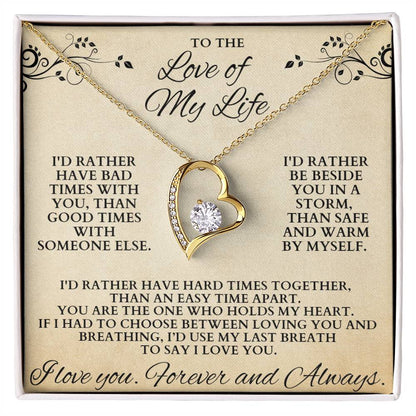 Forever Love Of My Life Necklace Forever Love Necklace