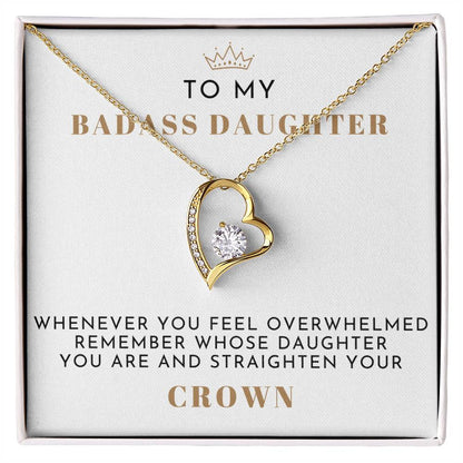 Badass Daughter Necklace Forever Love Necklace
