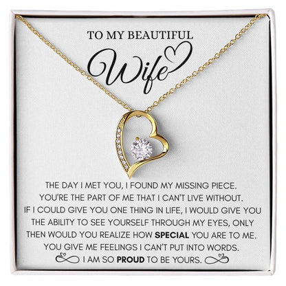 Wife - I Am So Proud To Be Yours. Forever Love & Earrings Set Forever Love Necklace