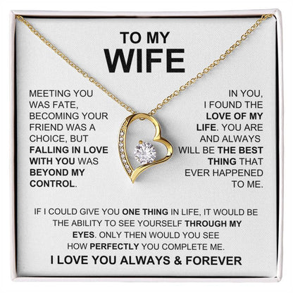 Forever Necklace - To My Wife White Forever Love Necklace