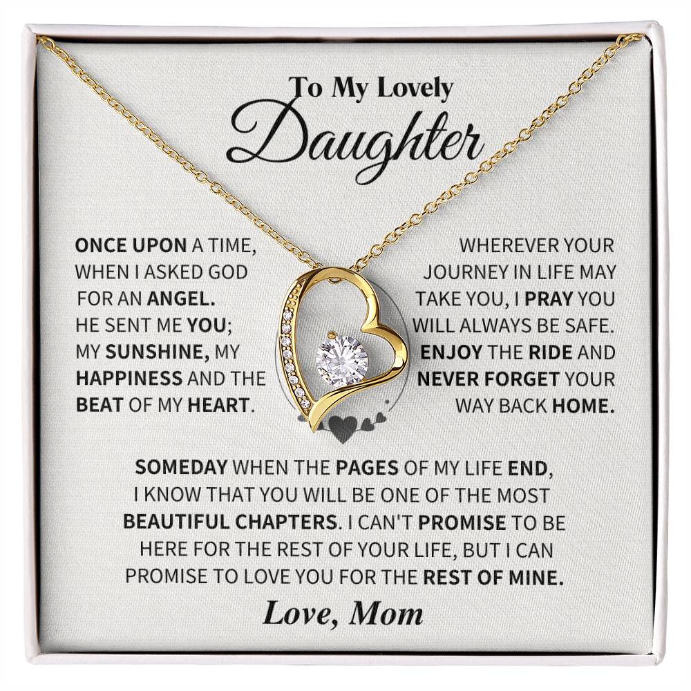 Daughter Gift- From Mom Forever Love Necklace