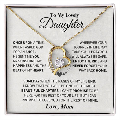 Daughter Gift- From Mom Forever Love Necklace