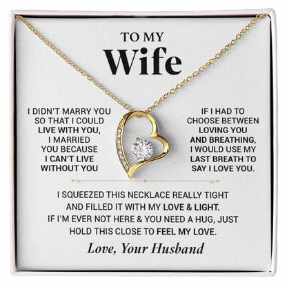 To My Wife Necklace, Christmas Gift For Wife, Christmas Gifts For Her, Wife Gift Forever Love Necklace