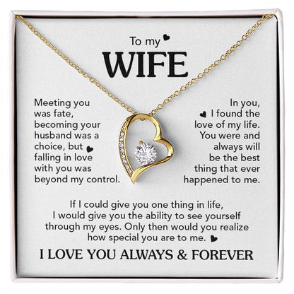 To My Wife Choice Foreve Love Necklace Forever Love Necklace