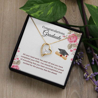 For Graduation  Congratulations - Forever Love Necklace Forever Love Necklace