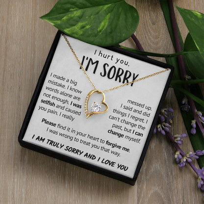 Forgive Me Necklace, Apology Jewelry, Sorry Gift Wife, Sorry Gift Girlfriend, Sorry Gift Friend, Sorry Gift, Sorry Card, Heartfelt Message Forever Love Necklace