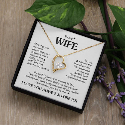 To My Wife Choice Foreve Love Necklace Forever Love Necklace