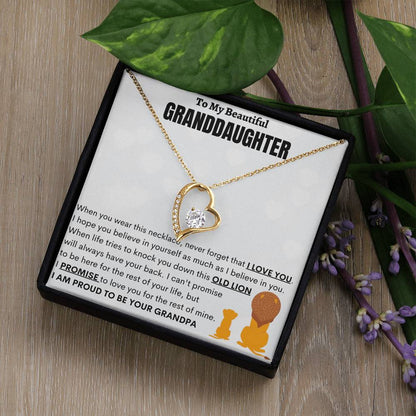 Gift For Granddaughter From Grandpa Forever Love Necklace