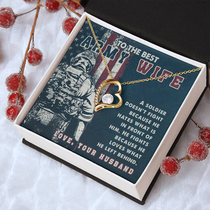 Forever Love Necklace - To The Best Army Wife Forever Love Necklace
