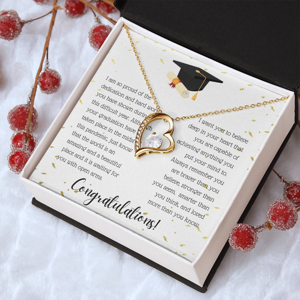 Congratulations I Am So Proud Of You Birthstone Necklace - Graduation Gift Necklace Graduation Gift For Her College Graduation Forever Love Necklace