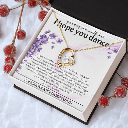 Class Of 2022 Graduation Gift For Daughter Senior 2021 Graduation Necklace Gift Box No Walk Graduation Forever Love Necklace