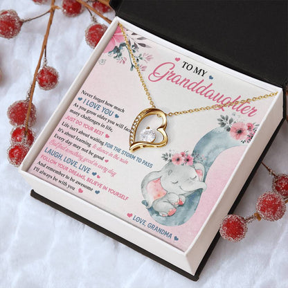 Believe In Yourself Great Gift For Granddaughter 1 Forever Love Necklace