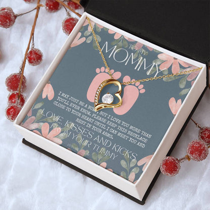 Baby Shower Gift New Mommy Necklace Pregnant Wife Gift To My Mommy I May Just Be A Bump But I Love You More Than You Ever Know Forever Love Necklace