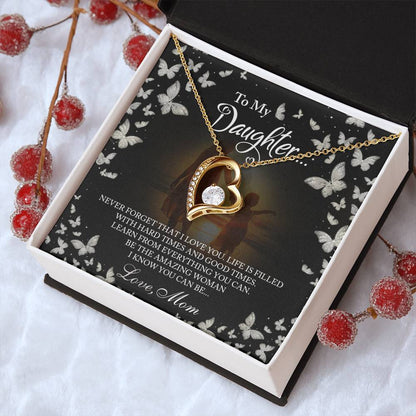 Gift For Daughter From Mom Daughter Mother Necklace Daughter Gift From Mom To My Daughter Daughters Birthday Unique Grown Up Daughter Forever Love Necklace